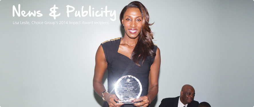 drum-percussion Lisa Leslie, Choice Group's 2014 Impact Award Recipient